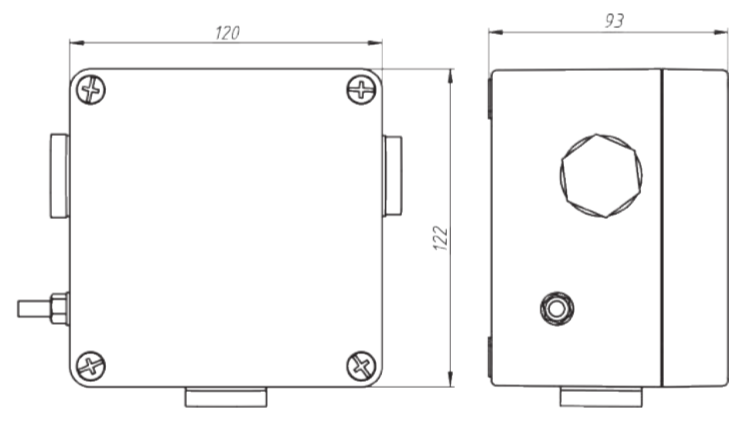 Размеры коробки TermBox Ex 120 Размеры коробки TermBox Ex 120
